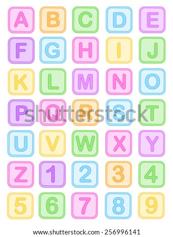cute block letters