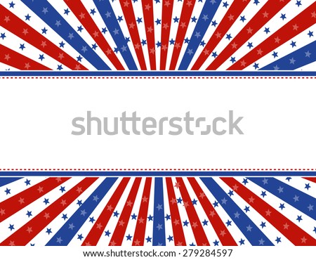 Retro stars and stripes 4th of july design with empty space to add your text