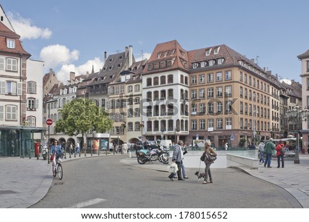 STRASBOURG, FRANCE - JULY 23, 2012: Square in the center of the city