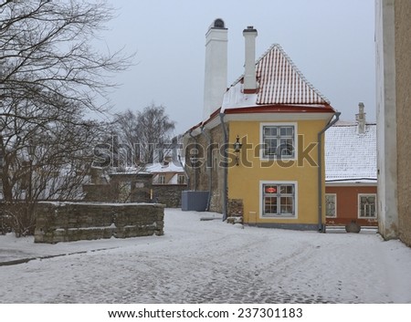 Old house where the movie was filmed on the story by Hans Christian Andersen in Tallinn, Estonia