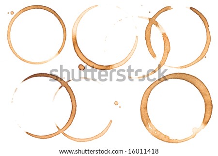 stock photo : coffee stains on paper