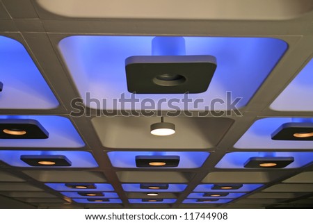 blue decorative funky coloured indoor ceiling lights