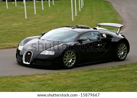 stock photo uk goodwood festival of speed 13 july black bugatti