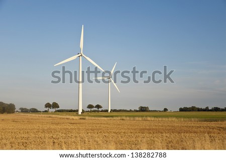 wind turbines for the production of green power