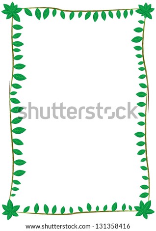 Frame with leaves of different sizes