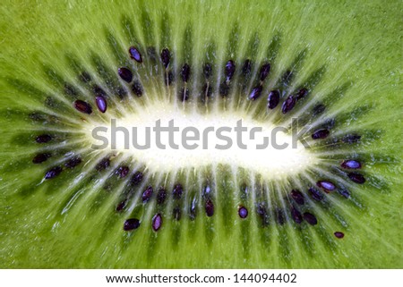Sliced kiwi fruit on a white background. Green and beautiful Textra on the cut