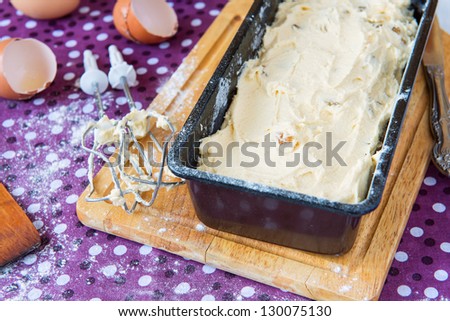 Pastry for cake and whisks