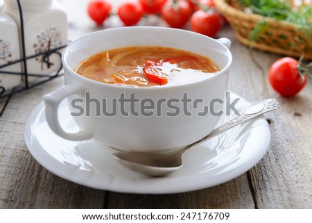 Russian cuisine - cabbage soup (shchi)