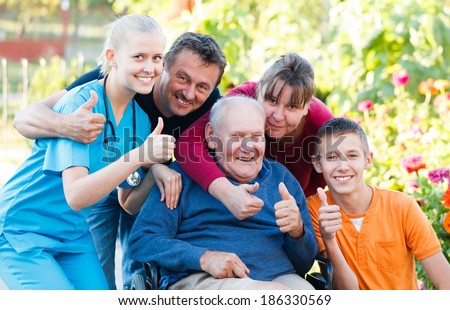 Family being satisfied with the medical attendance.