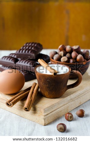 Baking products , chocolate, nuts , milk