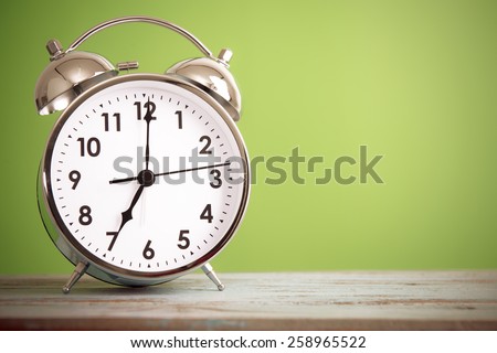 Retro alarm clock with retro colored