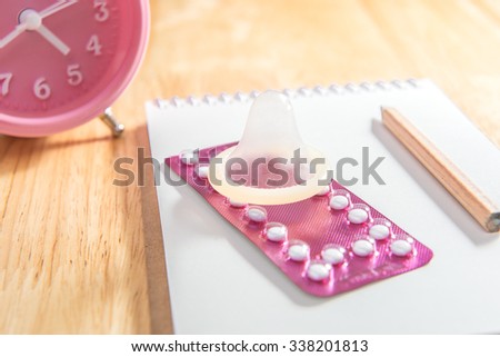 Contraceptive pill or Birth control pill with condom