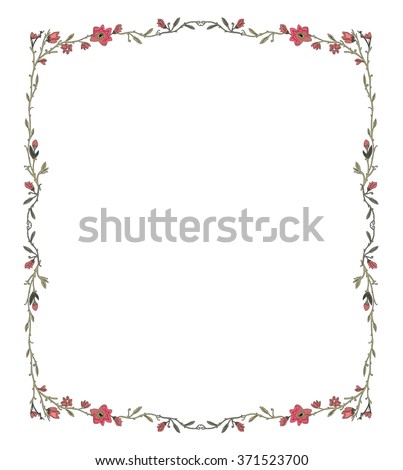Frame of flowers