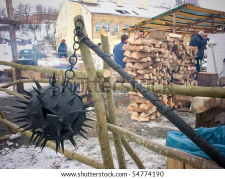 VILNIUS, LITHUANIA - MARCH 6: Iron wares from blacksmith in annual traditional crafts fair - Kaziuko fair on Mar 5, 2004 in Vilnius, Lithuania