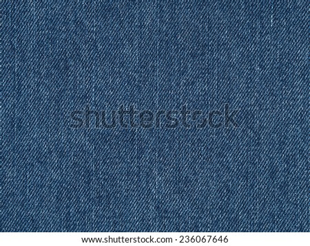 Blue jeans fabric surface background, modern clean denim material texture
