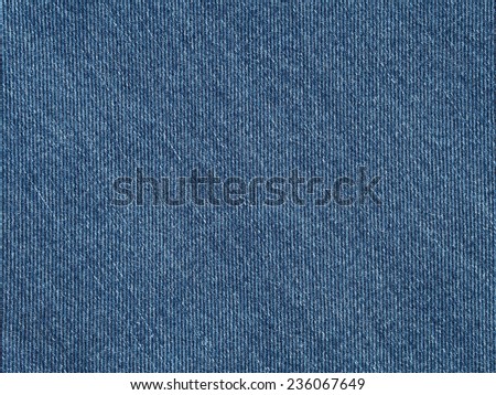 Blue jeans fabric surface texture, denim cloth background