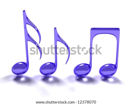 Red blue music symbol