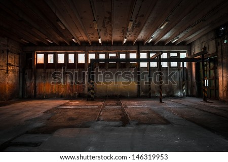 Old Abandoned Industrial Interior