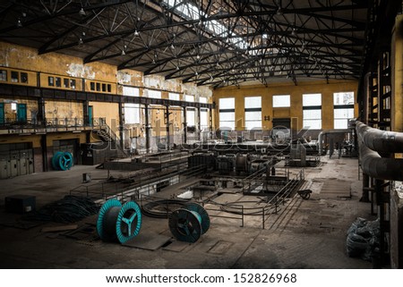 abandoned metallurgical factory inside space