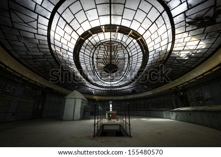 Control Room In An Abandoned Power Plant