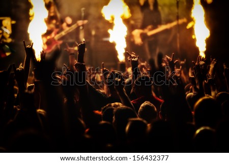 Photo of rock concert, music festival