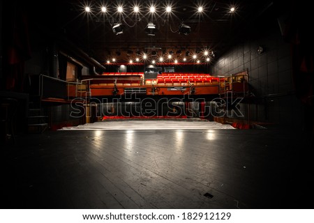 old theater, auditorium, stage