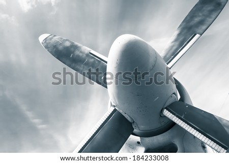 old obsolete aircraft propeller