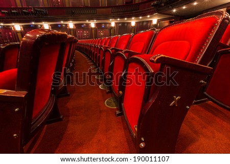 an old theater auditorium, interior
