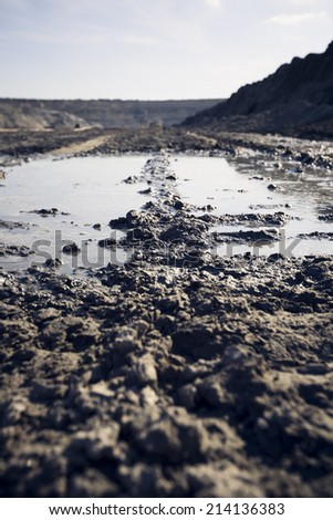 water puddle in a coal mine