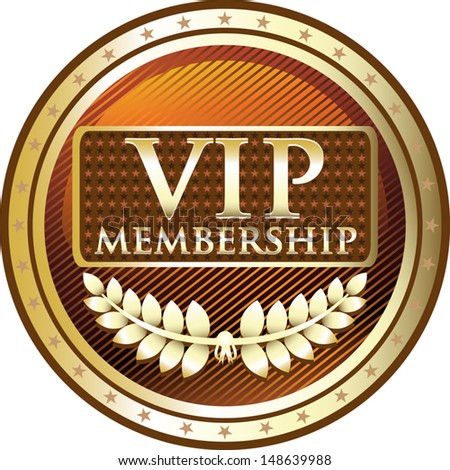 Vip Membership Gold Medal Stock Vector Illustration 148639988 