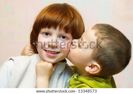 Kiss of the brother and sister