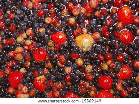 Jam from wood berries