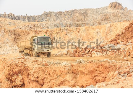 dump truck at mine site