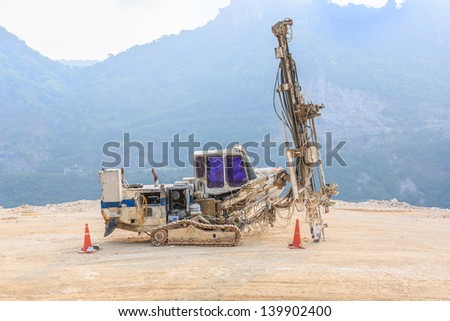 drilling ring drill parking at mine site
