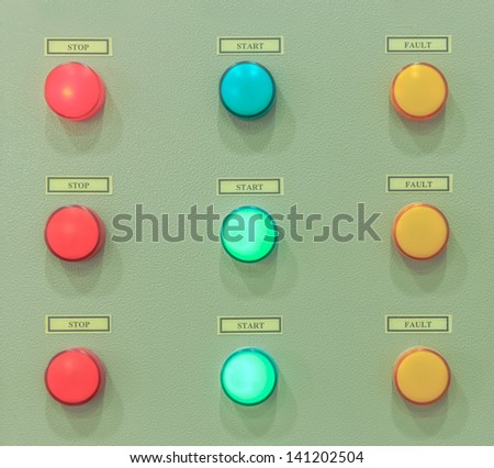 close up of switch board controller