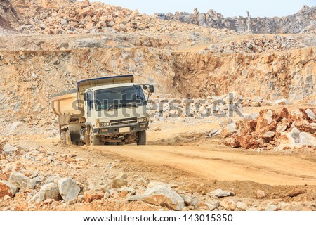 dump truck at mine site