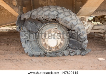 damaged tire