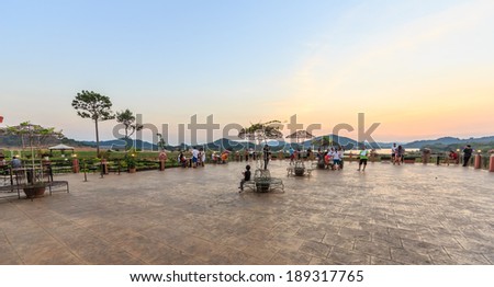 PATTAYA, THAILAND - FEB 8: Tourists visit Silverlake Grape Farm on Feb 8 in Pattaya. It\'s famous and only vineyard in the East of Thailand and become one of most popular attractions in Pattaya.