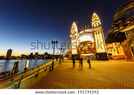 SYDNEY - MAY 15: Lunar Park on May 15, 14 in Sydney. It is an amusement park located at Milsons Point in Sydney, NSW, Australia.