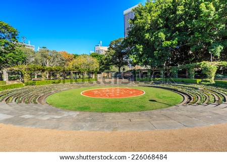 SYDNEY - MAY 10: Sandringham Gardens at Hyde Park on May 10, 2014 in Sydney.  Hyde Park is a 16.2-hectare park in the central business district of Sydney which is the oldest park in Australia.
