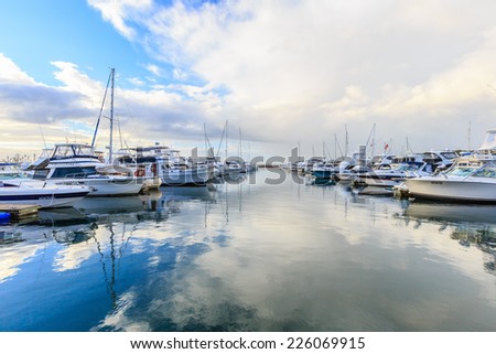 NELSON BAY, AUSTRALIA - MAY 8 : Nelson Bay, Australia on May 8, 2014. Nelson Bay is a suburb of the Port Stephens local government area in the Hunter Region of NSW, Australia.