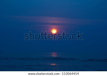 sun rise on the beach Cha um, Thailand