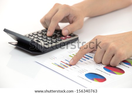 Business finance man calculating budget numbers