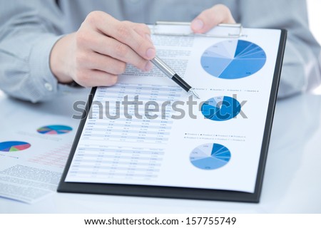 Business chart showing financial success