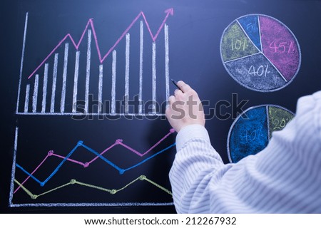 man hand with pen and business report