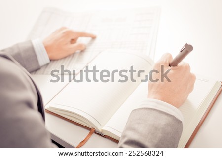 Man Analysis Business. Accounting