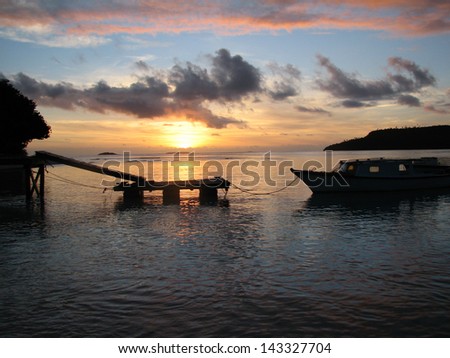 Sunset in The South Pacific