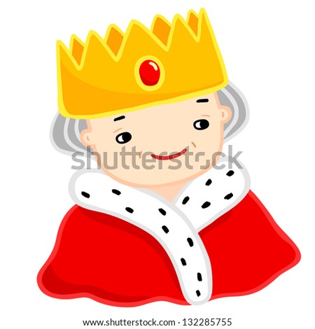 Illustration Of Isolated Cartoon Queen On White - 132285755 : Shutterstock