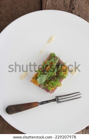 plated pork and chicken terrine