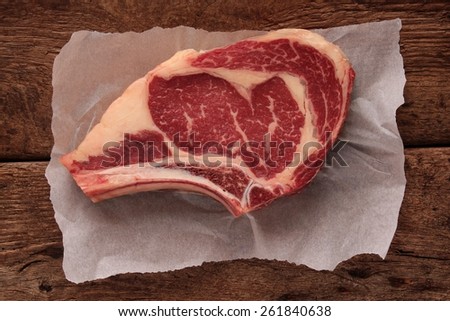large aged beef rib steak